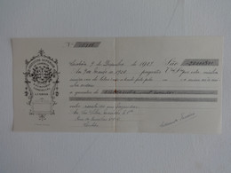 1927 Portugal  Cheque Instituto Superior De Comercio  Escritorio Comercial Lisboa - Cheques & Traveler's Cheques