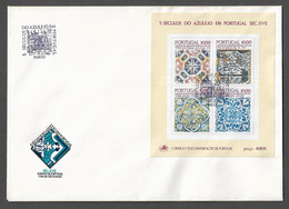 PORTUGAL FDCB - 1982 500th An.of Azulejos In Portugal - MOTIVO 5,6,7 E 8 - CARIMBO PORTO (FDCB#52) - FDC