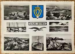 Île D’yeu - Souvenir - Cpa 7 Vues - Ile D'Yeu