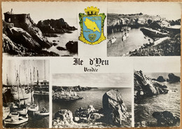 Île D’yeu - Souvenir - Cp 5 Vues - Ile D'Yeu