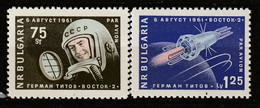 BULGARIE - PA N°83/4  ** (1961) Titov - Espace - Airmail