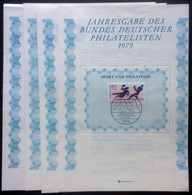 Lot Mit Jahresgaben Des Bundes Deutscher Philatelisten (BdPh) Aus 1979 - 2002, Großteils Mehrfach - Mezclas (max 999 Sellos)
