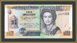Belize 10 Dollars 2001 P-62 (62b) UNC - Belize