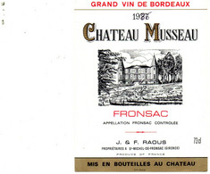 Etiquette Vin Chateau Touzignan, Cotes De Blaye. Lagarcie Propriétaire à Cars (1978) - Other & Unclassified