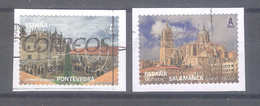 España 2022 -2 Sellos Usados Y Circulados-12 Meses 12 Sellos-Pontevedra Y Salamanca - Espagne Spain Spagna - Used Stamps