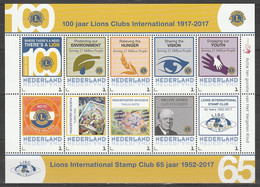 Nederland NVPH 3012 Vel Persoonlijke Zegels Lions Clubs International 2017 MNH Postfris - Private Stamps