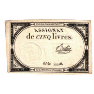 France, 5 Livres, Serie 12928, SUP, Fayette:ass46a, KM:A57 - Assignats & Mandats Territoriaux