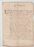 Manuscrit Du 18 Août 1640 Déclaration - Manuscripts