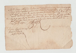 Manuscrit Du 29 Février 1692 - Cachet Généralité De Monpellier - Manuscripts