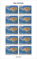 Burundi 2022, Animals, Turtle III, Sheetlet IMPERFORATED - Nuovi