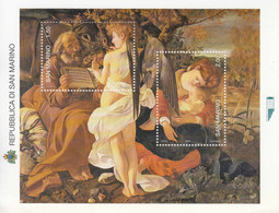 2009 San Marino Caravaggio  Art Paintings Souvenir Sheet ** Small Bang Lower Right ** MNH @ BELOW FACE VALUE - Ungebraucht