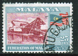 Malayan Federation 1957 Single 25c Stamp In Fine Used - Fédération De Malaya