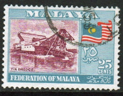 Malayan Federation 1957 Single 25c Stamp In Fine Used - Fédération De Malaya