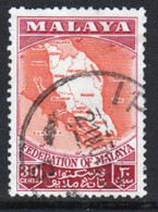 Malayan Federation 1957 Single 30c Stamp In Fine Used - Federation Of Malaya