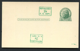 UX39 S56-1g Postal Card ADD. SURCHARGE INVERTED LOWER LEFT Mint Xf 1952 Cat. $18.00 - 1941-60