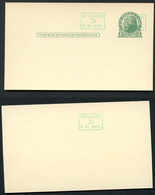 UX39 S56-1b Postal Card DOUBLE SURCHARGE + ON BACK Mint Xf 1952 Cat. $22.00+ - 1941-60