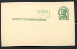 UX40 S58-1 Postal Card MISSING DEPT IN SURCHARGE Mint Xf 1952 - 1941-60