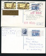 UX51 UPSS S69a 2 Postal Cards Used To Germany 1964-65 - 1961-80