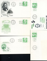 UX55 UPSS S73 5 Diff. Postal Cards FDC 1968 - 1961-80