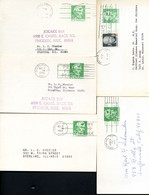 UX55 UPSS S73 5 Postal Cards Used 1969-1973 Variants Of Fluorescence - 1961-80