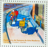 Brazil Stamp C 4035 Modern Art Week Centenary Literature Motorcycle 2022 - Nuevos