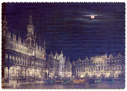BELGIQUE : BRUXELLES - UN COIN DE LA GRAND'PLACE (10 X 15cms Approx.) - Brüssel Bei Nacht