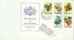 Repubblica Di San Marino Uitgave 11/07/1973 Met Eerste Dag Stempel   Serie "SERIETTA" - Briefe U. Dokumente