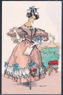 AD190 ART NOUVEAU A/s ROUILLIER COSTUME HISTORY LADY WOMAN NICE DRESS - Rouillier