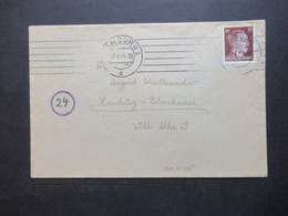 3.Reich Kurz Vor Kriegsende 30.4.1945 Hitler Nr.787 EF Maschinenstempel Hamburg Ortsbrief HH - Covers & Documents