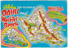 'Aloha From The Island Of Oahu And Waikiki Beach...' - (Hawaï, USA) - 1973 - Oahu