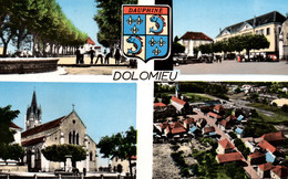 Souvenir De Dolomieu (Isère) Multivues Avec Blason - Edition J. Cellard - Carte N° 26854 - Souvenir De...