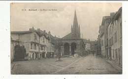 Cp, 79 , AIRVAULT , La Place Des Halles ,commerces , Voyagée 1912 - Airvault