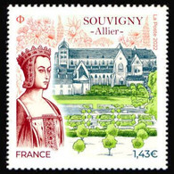 France 2022 - Souvigny (Allier) ** - Anne De France, L’église De Souvigny Et Le Jardin Du Prieuré. - Ungebraucht
