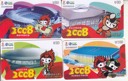 CHINA 2008 The Beijing Olympic Game Sports Events Phonecards 4v - Olympische Spiele