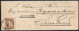 1858 10kr I. Típus Eltolódott Fogazással Távolsági Levélen "(PE)STH" - "TISZA-FÜRED" (15.000) - Other & Unclassified