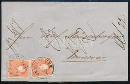 1859 Távolsági Levél 2 X 5kr Bérmentesítéssel "VERSCHETZ" - Temesvár - Other & Unclassified