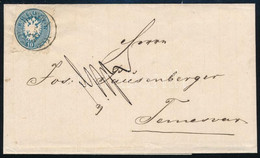 ~1864 Távolsági Levél 10kr Bérmentesítéssel "DOBRA" - "TEMESVÁR" - Other & Unclassified