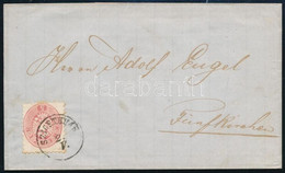 ~1865 Ajánlott Levél 5kr + 10kr Bérmentesítéssel, Piros / Red "(PEST) / RECOMMANDIRT" (Gudlin 300 P) (rozsdafoltok / Sta - Other & Unclassified