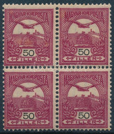 ** 1904 Turul 50f Sötétborvörös 4-es Tömb 12 : 11 3/4 Fogazással - Other & Unclassified