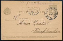 1901 4f Díjjegyes Levelezőlap "NAGY-KANIZSA-BROD" Vasúti Bélyegzéssel - Other & Unclassified