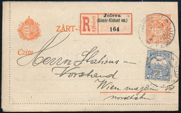 1913 Ajánlott Díjkiegészített Díjjegyes Zárt Levelezőlap "JOLSVA" - Wien - Other & Unclassified