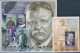 ** 2002 Theodore Roosevelt Kisív Mi 4634-4637 + Blokk Mi 586 - Other & Unclassified