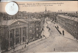 75 -Très Belle Carte Postale Ancienne De  PARIS   Mairie Du 5iem Et Rue Soufflot - Paris (05)