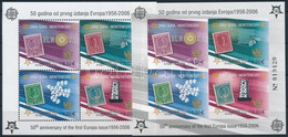 ** 2006 50 éves Az Europa CEPT Fogazott + Vágott Blokk, Europa CEPT Perforated + Imperforated Block Mi 2 A+B - Other & Unclassified