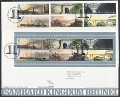 2006 Isambard Kingdom Brunel Sor Mi 2385-2390 + Blokk 30 2 FDC - Otros & Sin Clasificación