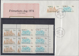 ** 1974 100 éves Az UPU Sor ívsarki Hatostömbökben Mi 691-692 + FDC Emléklappal - Andere & Zonder Classificatie