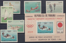 ** 1964 Tokiói Olimpia Vágott Sor Mi 740-745 + Blokk Mi 22 - Other & Unclassified