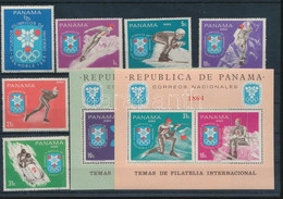 ** 1968 Téli Olimpia, Grenoble Sor Mi 1046-1051 + Blokksor Mi 87-88 - Other & Unclassified