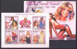 ** 2009 Farrah Fawcett Mi Kisív 4288-4292 + Blokk Mi 739 - Other & Unclassified