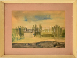 Lieber Éva (1932-2005): Tanya. Akvarell, Papír, Jelzett, üvegezett Fa Keretben, 31,5×47 Cm - Other & Unclassified